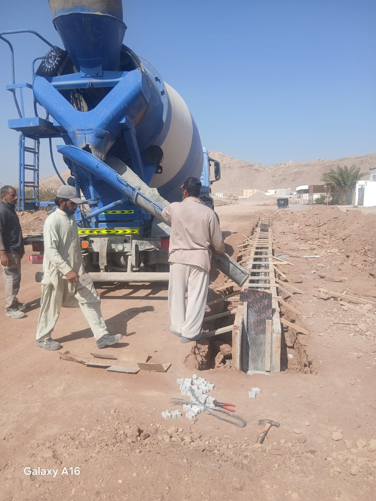 Concrete pour in progress