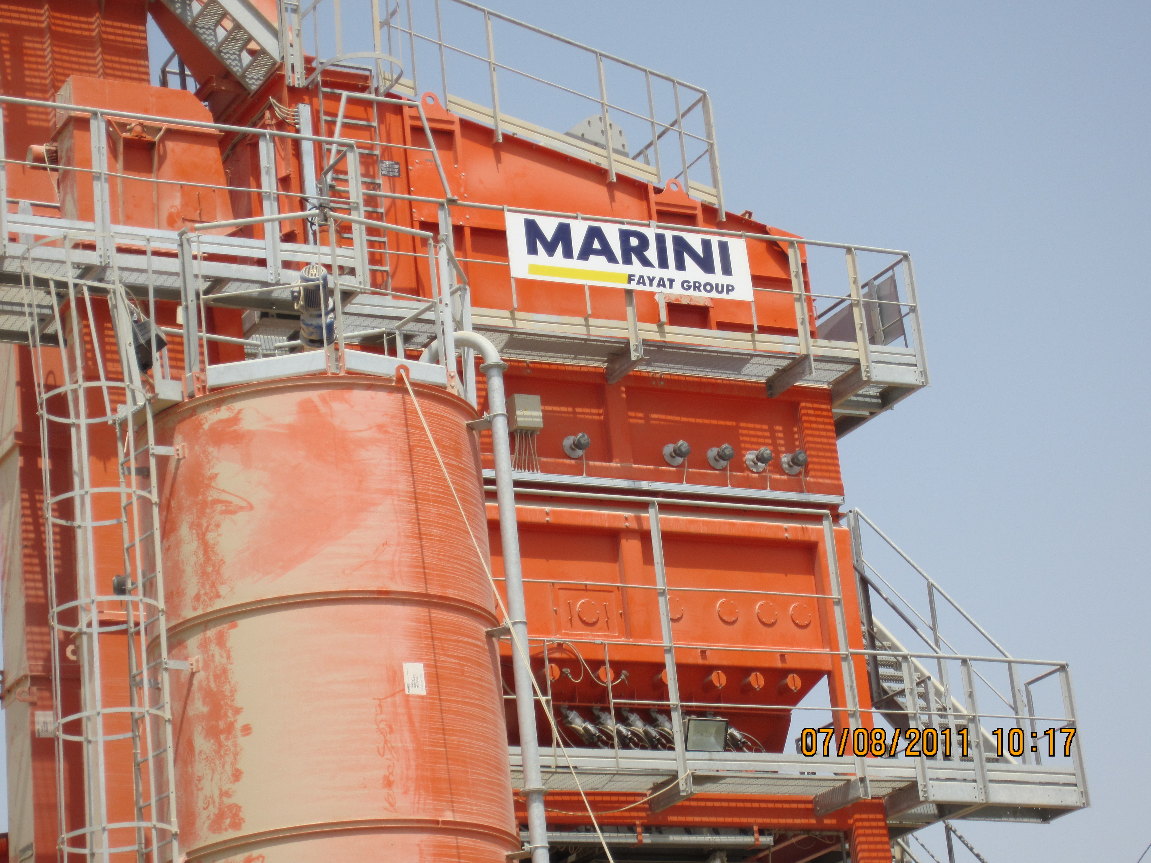 Marini asphalt plant, mixing tower